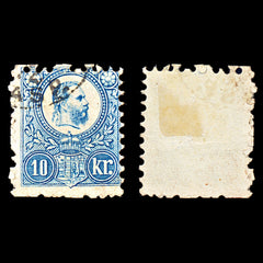 6873 Hungary SG11a 10 Light Blue 1871. Mi 11b Used. C£65, view 2