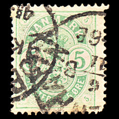 6898 Denmark SG88 5 Ore Green 1882. Sc#35 Mi 32 Used. C£75, view 3