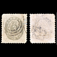 6899 Denmark SG50b 3 Ore Grey & Light Blue 1875. Sc#25c Mi 22IIYAb Used. C£65, view 1
