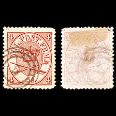 6911 Denmark SG26 4 Sk Carmine 1864. Mi 13Ab Used. C£56, view 2
