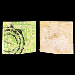 6913 Denmark SG12 8 Sk Green 1857. Sc#5 Mi 5 Used. C£75, view 2