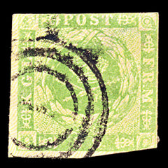 6913 Denmark SG12 8 Sk Green 1857. Sc#5 Mi 5 Used. C£75, view 3
