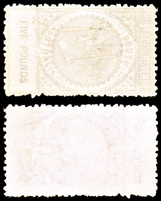 6935 South Australia SG204a £5 Grey Sideways Wmk 1886. Sc#90 Mi 64 Used. C£1400