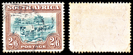 6936 South Africa SG(A) 2s6d Brown & Green 1930. Sc#30e Mi 38C Used. C£24
