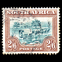 6936 South Africa SG(A) 2s6d Brown & Green 1930. Sc#30e Mi 38C Used. C£24, view 3