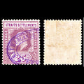 6957 Straits Settlements SG161 25C Violet 1909. Sc#118 Mi 129 Used. C£13