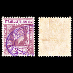 6957 Straits Settlements SG161 25C Violet 1909. Sc#118 Mi 129 Used. C£13, view 2