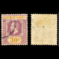 6960 Straits Settlements SG235 30C Orange & Violet 1921. Mi 170I Used. C£60
