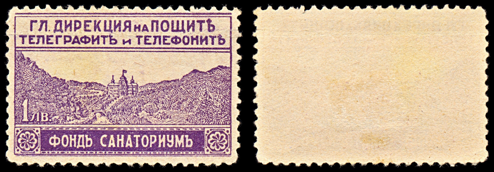 6978 Bulgaria SG268f 1 Lev Violet Brown 1929. Sc#RA5 Mi Z9 Mint MNG. C£16