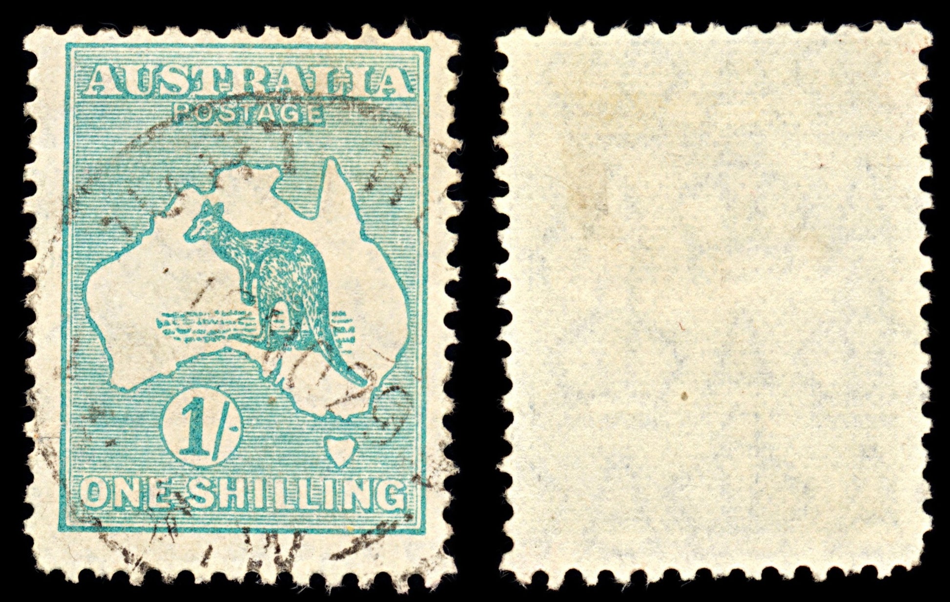 7002 Australia SG109 1S Blue Green 1929. Sc#98 Mi 84X Used. C£11