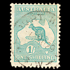 7002 Australia SG109 1S Blue Green 1929. Sc#98 Mi 84X Used. C£11, view 3