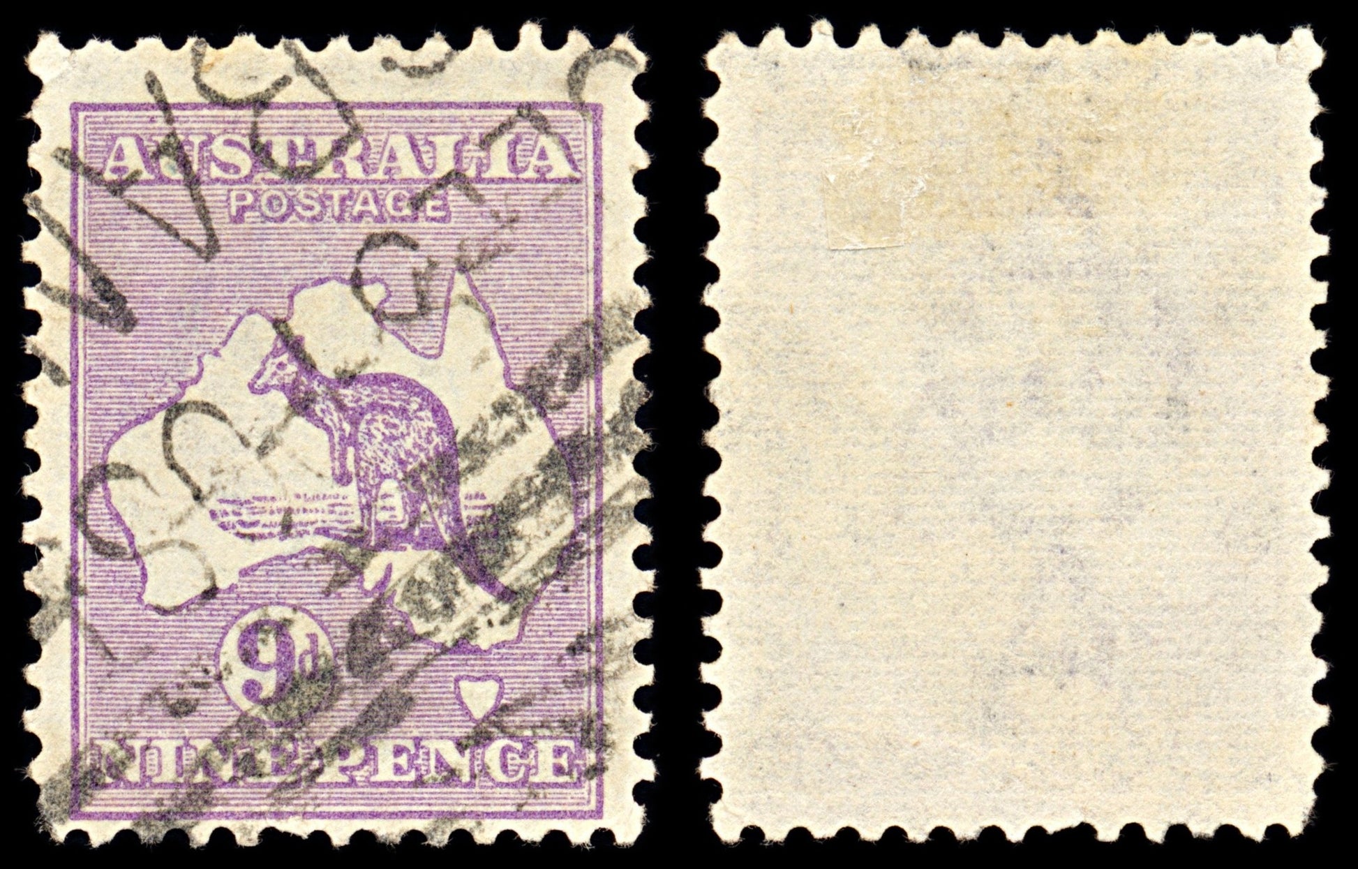 7003 Australia SG39 9D Violet 1916. Sc#50a Mi 46XII Used. C£11