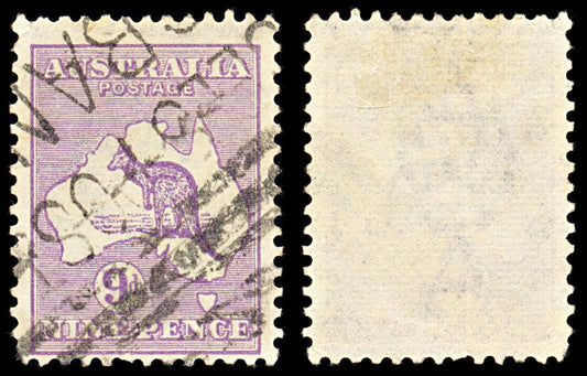 7003 Australia SG39 9D Violet 1916. Sc#50a Mi 46XII Used. C£11