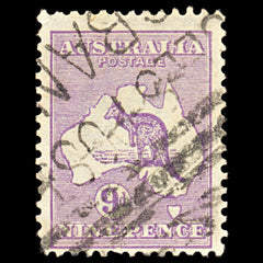 7003 Australia SG39 9D Violet 1916. Sc#50a Mi 46XII Used. C£11, view 3