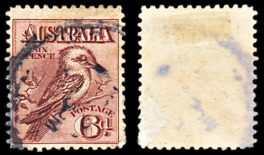 7005 Australia SG19 6D Claret 1914. Sc#18 Mi 20 Used. C£55