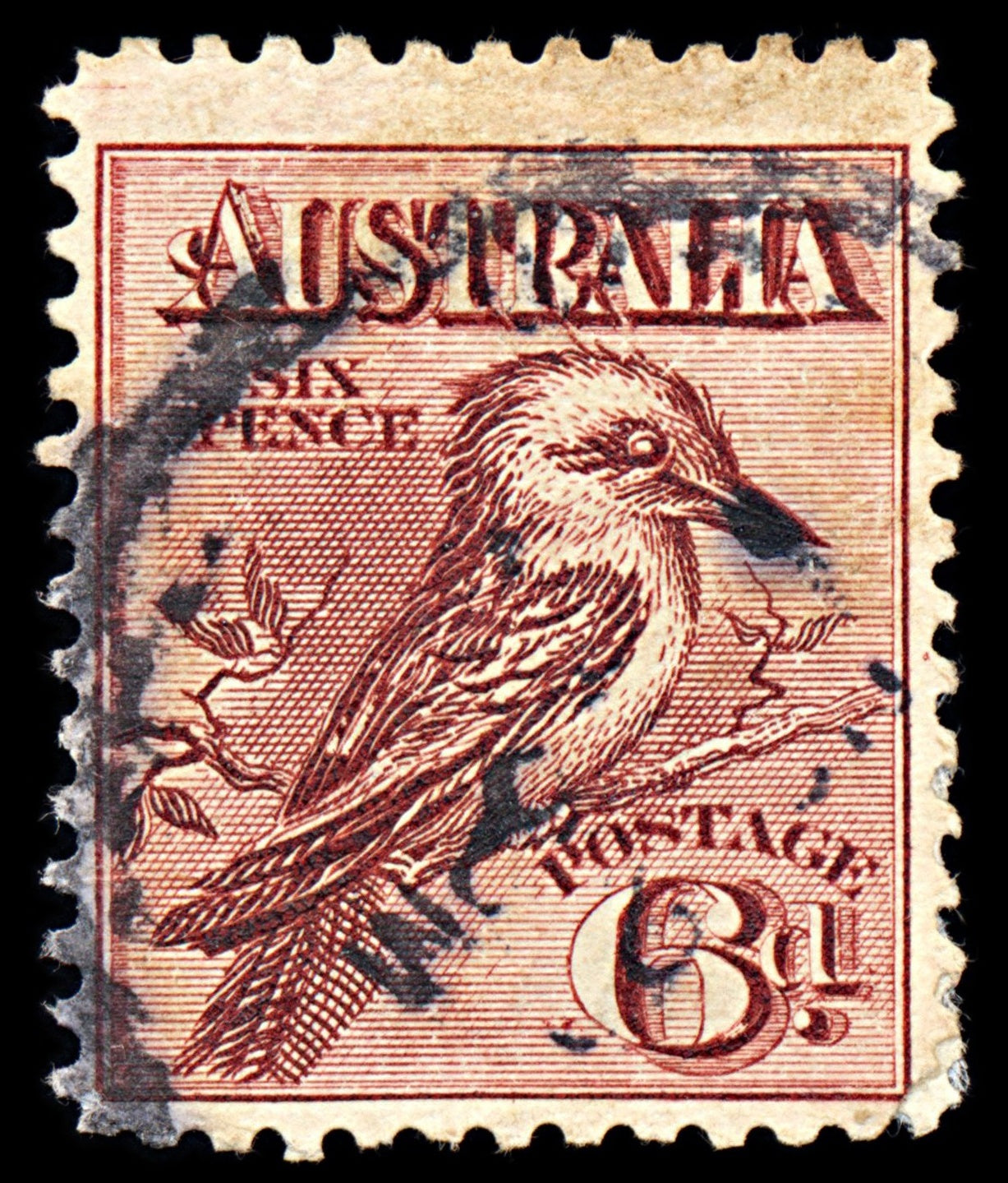 7005 Australia SG19 6D Claret 1914. Sc#18 Mi 20 Used. C£55
