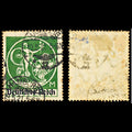 7028 Germany SG135 10 Blackish Olive Green 1920. Sc#274 Mi 137I Used. C£23