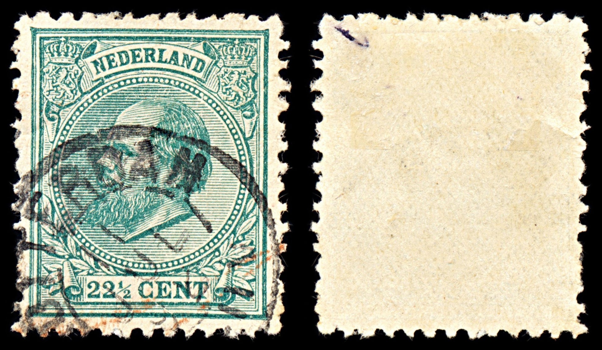 7034 Netherlands SG104B 22½C Dark Green 1888. Mi 25G Used. C£225