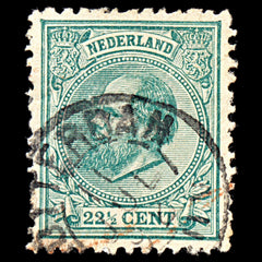 7034 Netherlands SG104B 22½C Dark Green 1888. Mi 25G Used. C£225, view 3
