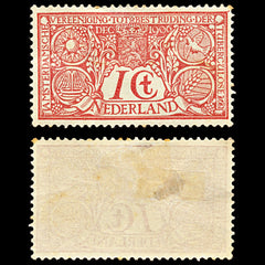 7042 Netherlands SG208 1+1C Red 1906. Sc#B1 Mi 69 Mint MH. C£28, view 2
