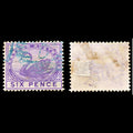 7063 Western Australia SG100 6D Violet. Green Postmark 1890. Sc#67 Mi 39 Used