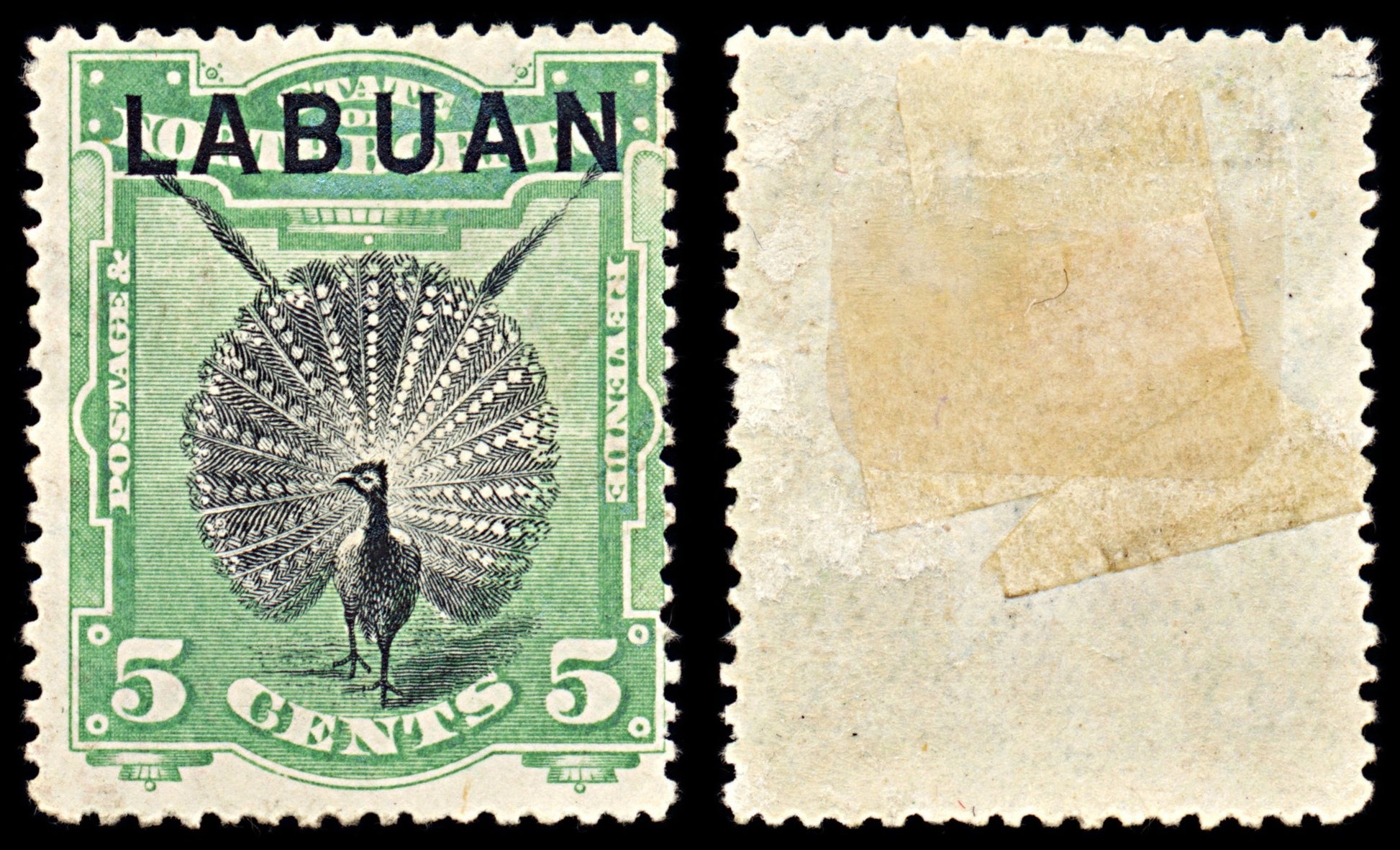 7066 Labuan SG65a 5C Black & Green 1894. Sc#52b Mint MNG. C£50