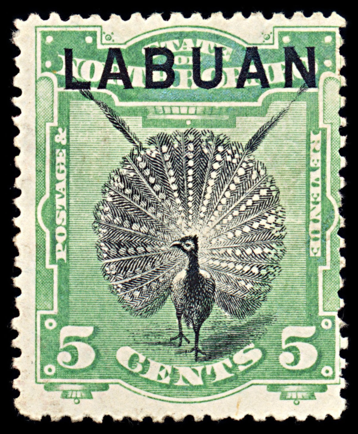7066 Labuan SG65a 5C Black & Green 1894. Sc#52b Mint MNG. C£50