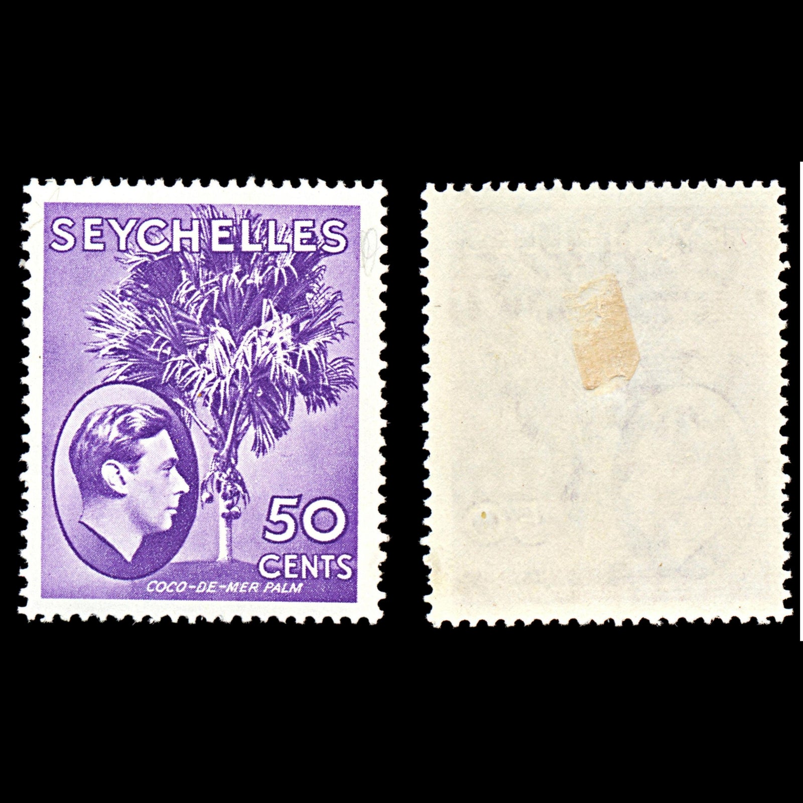 7079 Seychelles SG144 50C Deep Red Violet 1938. Sc#141a Mint MH. C£20
