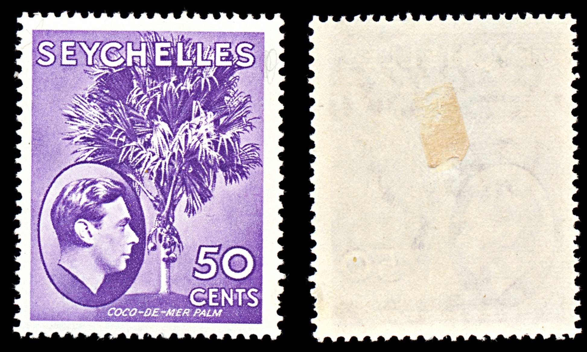7079 Seychelles SG144 50C Deep Red Violet 1938. Sc#141a Mint MH. C£20