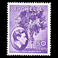7079 Seychelles SG144 50C Deep Red Violet 1938. Sc#141a Mint MH. C£20, view 3