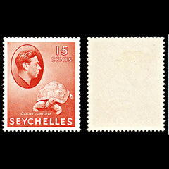 7082 Seychelles SG139ab 15C Light Red & Red 1942. Sc#133 Mi 129b Mint MVLH. C£11, view 1