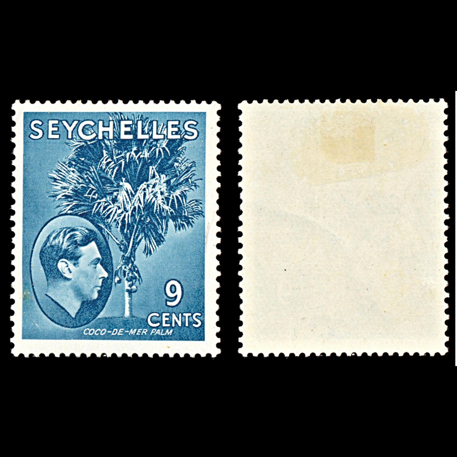7083 Seychelles SG138a 9C Grey Blue 1941. Sc#131a Mint MH. C£38