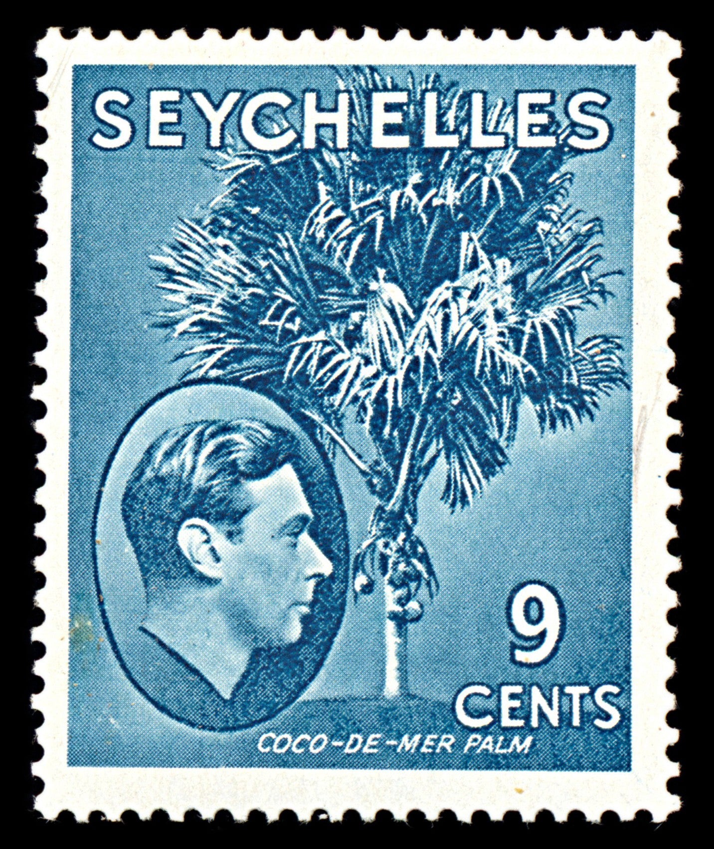 7083 Seychelles SG138a 9C Grey Blue 1941. Sc#131a Mint MH. C£38