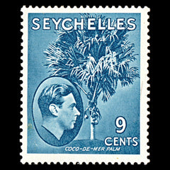 7083 Seychelles SG138a 9C Grey Blue 1941. Sc#131a Mint MH. C£38, view 3