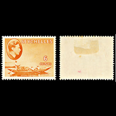 7085 Seychelles SG137 6C Orange 1938. Sc#128 Mi 124 Mint MH. C£18, view 1