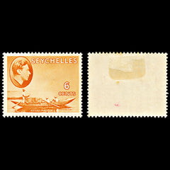 7085 Seychelles SG137 6C Orange 1938. Sc#128 Mi 124 Mint MH. C£18, view 2