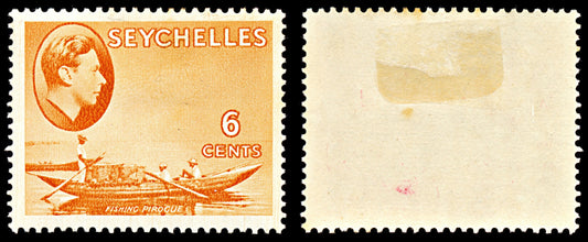 7085 Seychelles SG137 6C Orange 1938. Sc#128 Mi 124 Mint MH. C£18