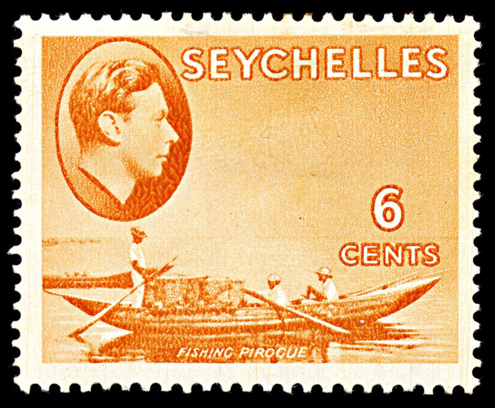 7085 Seychelles SG137 6C Orange 1938. Sc#128 Mi 124 Mint MH. C£18