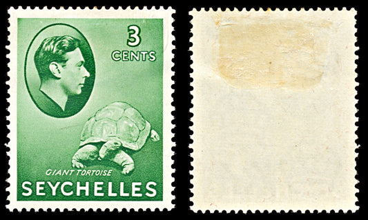 7086 Seychelles SG136 3C Green 1938. Sc#126 Mi 122 Mint MH. C£12