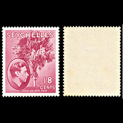 7107 Seychelles SG139ca 18C Carmine Lake 1941. Sc#134 Mi 130 Mint MVLH. C£45, view 1