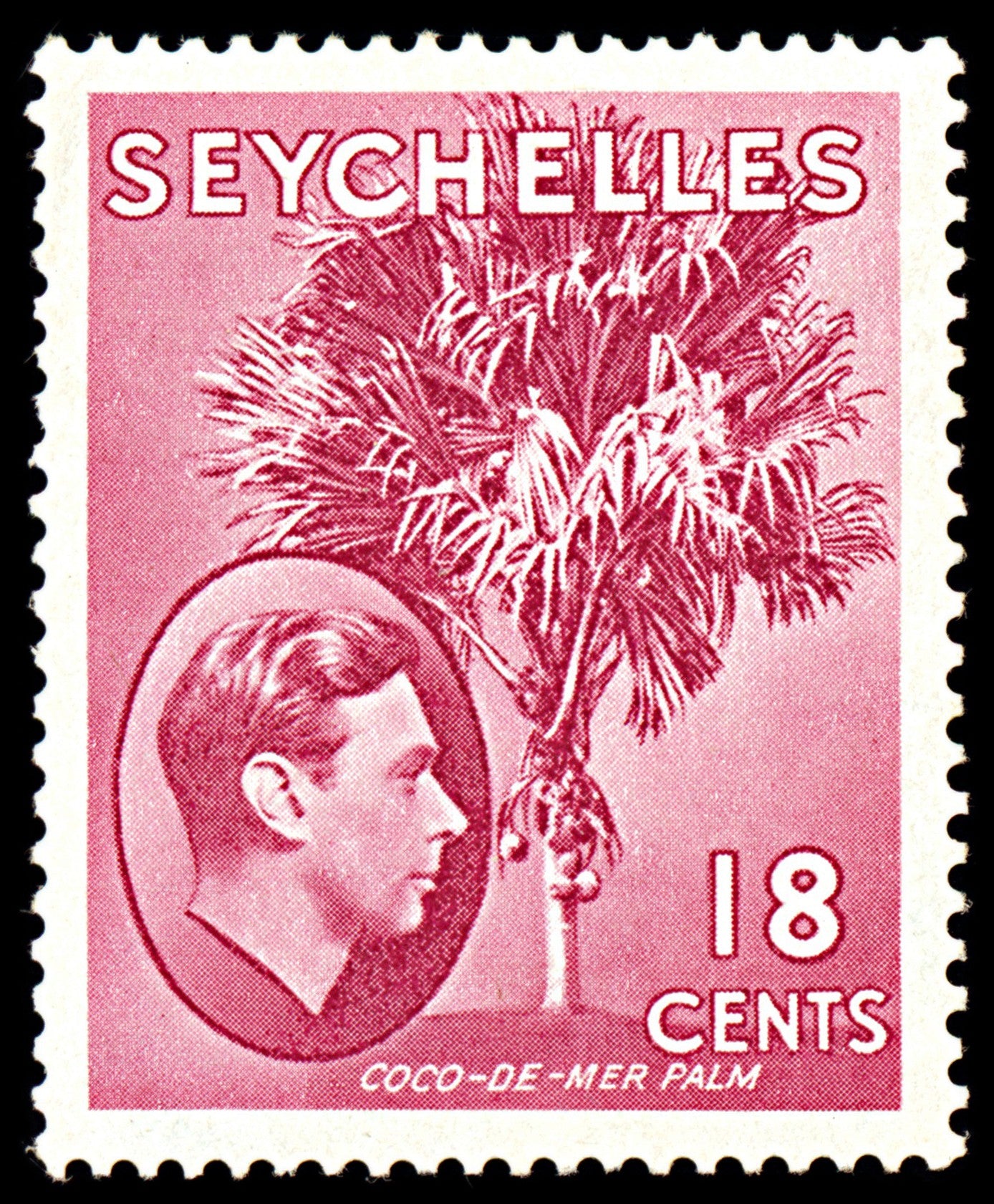 7107 Seychelles SG139ca 18C Carmine Lake 1941. Sc#134 Mi 130 Mint MVLH. C£45