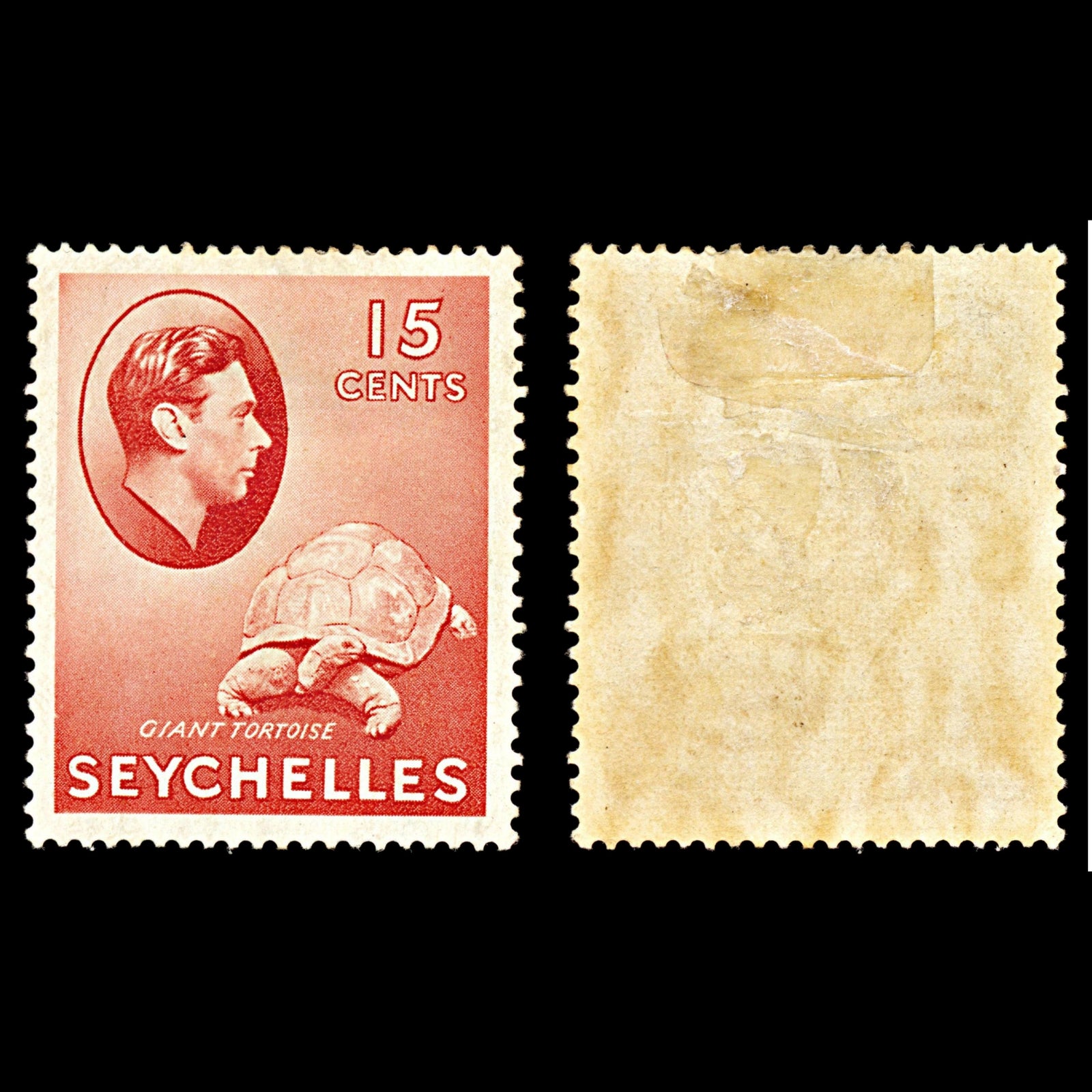 7108 Seychelles SG139a 15C Brown Carmine 1942. Sc#133a Mi 129a Mint MH. C£28