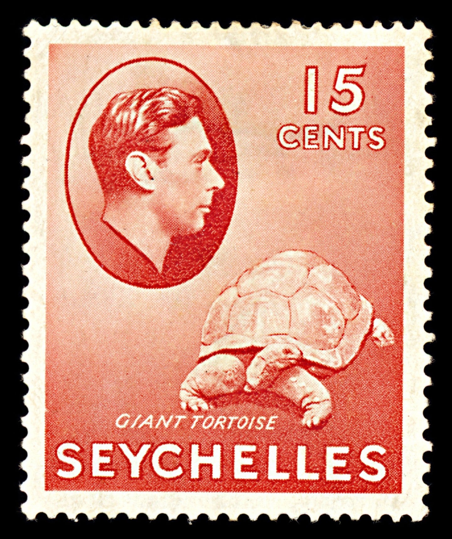 7108 Seychelles SG139a 15C Brown Carmine 1942. Sc#133a Mi 129a Mint MH. C£28