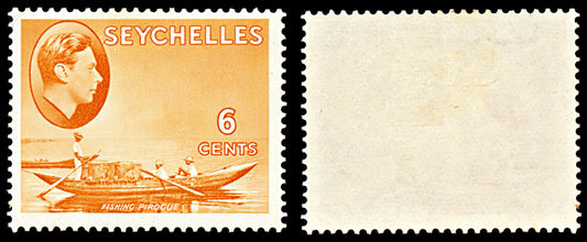 7112 Seychelles SG137 6C Orange 1938. Sc#128 Mi 124 Mint MH. C£18