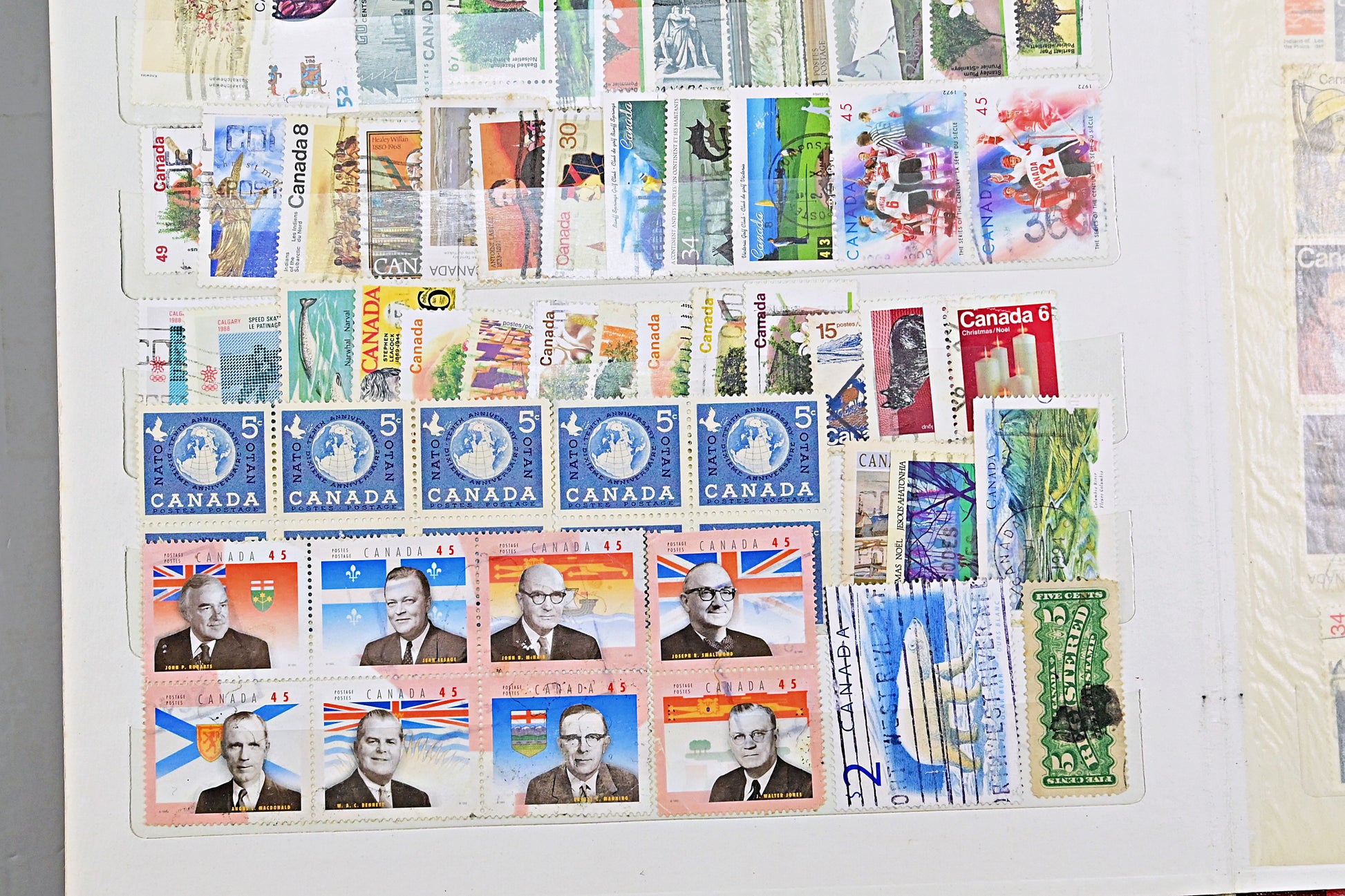 7129 Canada Large Collection. QV-QEII. Mint, High Values. 79 Images