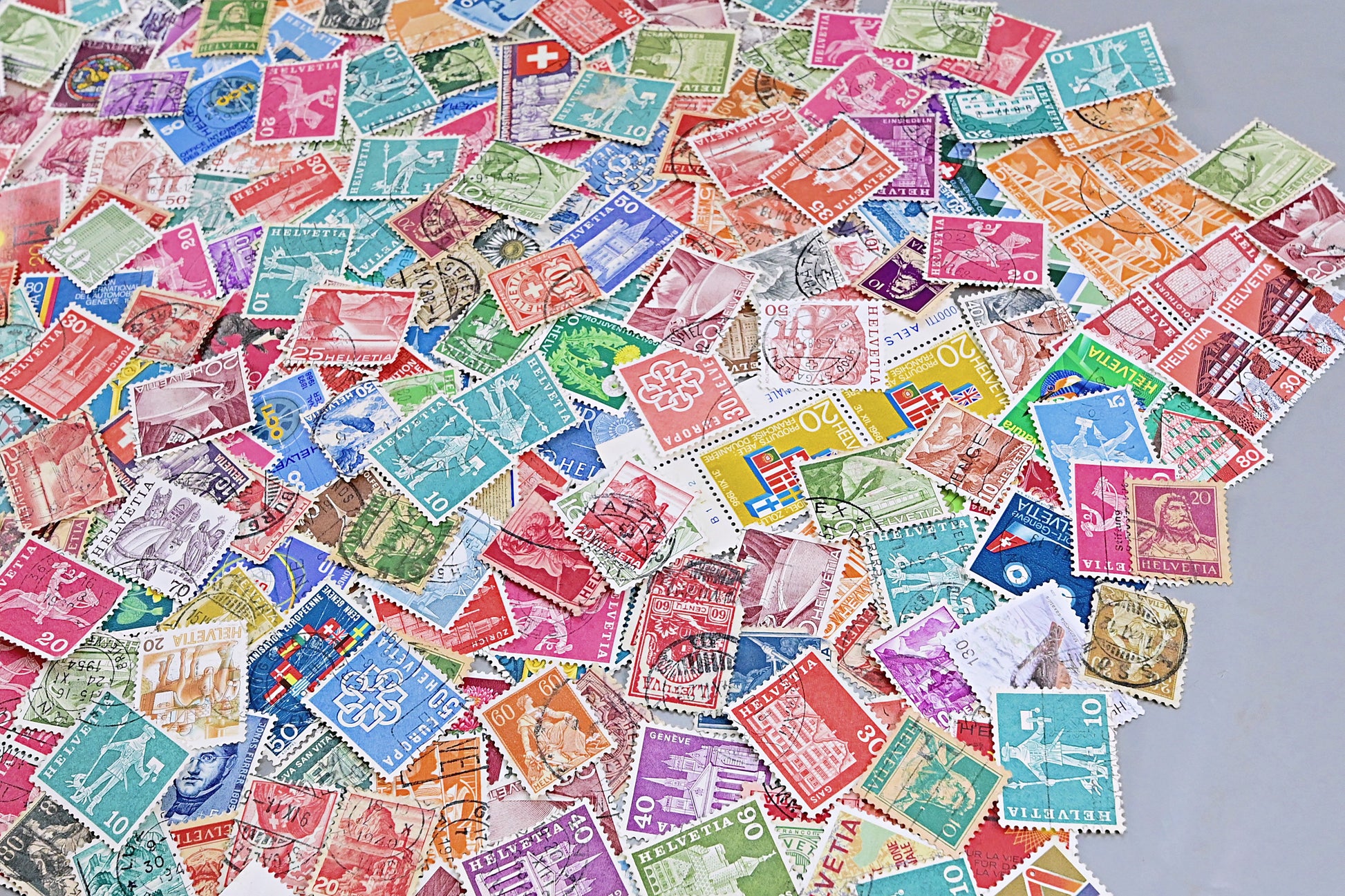 7137 Switzerland Unsorted Collection. Mid-Modern. Many 100s. 27 Images