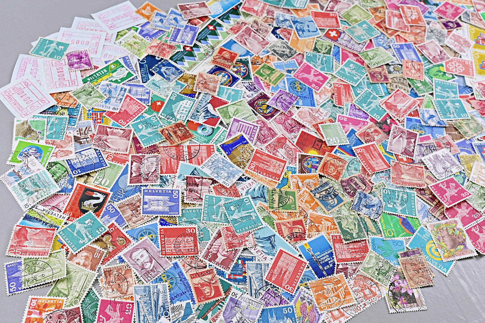 7137 Switzerland Unsorted Collection. Mid-Modern. Many 100s. 27 Images