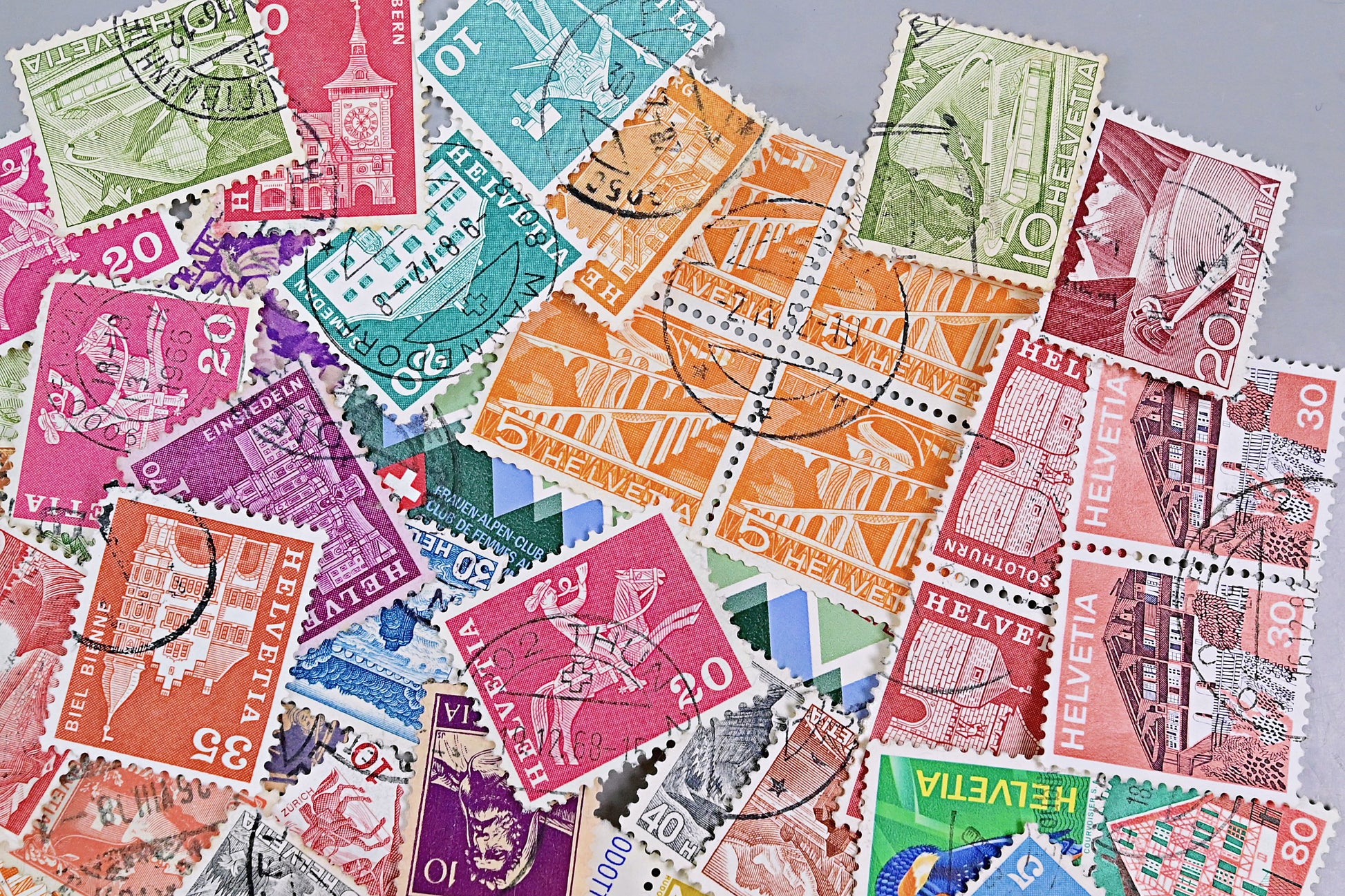 7137 Switzerland Unsorted Collection. Mid-Modern. Many 100s. 27 Images