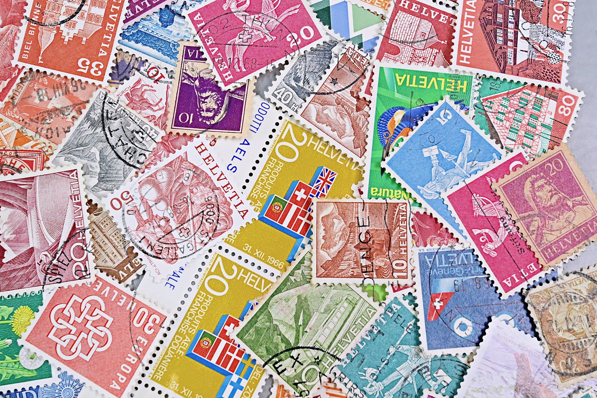 7137 Switzerland Unsorted Collection. Mid-Modern. Many 100s. 27 Images