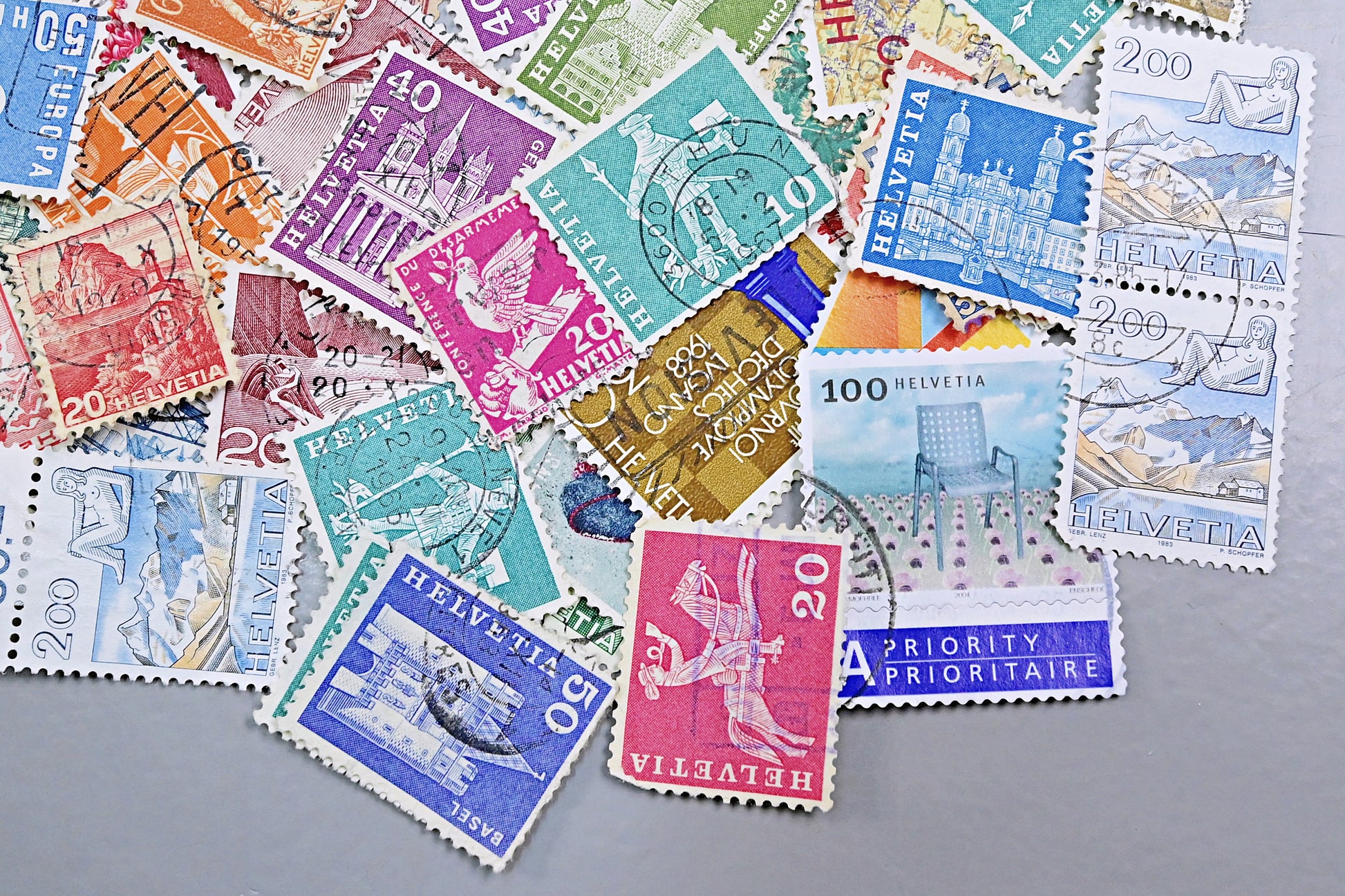 7137 Switzerland Unsorted Collection. Mid-Modern. Many 100s. 27 Images